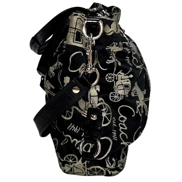 Coach Ashley F15656 Black Horse & Carriage Anniversary Satchel Handbag Purse - Picture 11 of 15